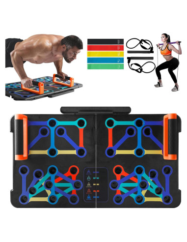 Tabla de Flexiones Portátil SQUATZ con Bandas de Resistencia