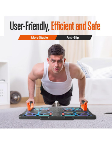 Tabla de Flexiones Portátil SQUATZ con Bandas de Resistencia