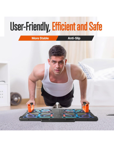 Tabla de Flexiones Portátil SQUATZ con Bandas de Resistencia