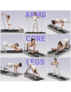 Tabla de Pilates Plegable SeanleeCore FTSJFB - 7 en 1, Negro 2