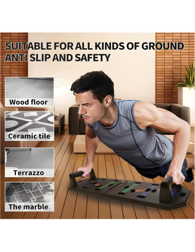 Tablero de Flexiones HOT-Chill Plegable con Agarre de Mano Ajustable