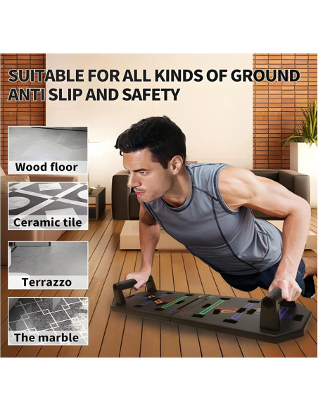 Tablero de Flexiones HOT-Chill Plegable con Agarre de Mano Ajustable