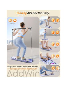 Tabla de Pilates Plegable AddWin 15 en 1 para Entrenamiento en Casa 2