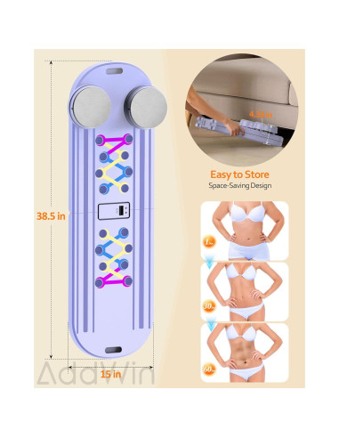 Tabla de Pilates Plegable AddWin 15 en 1 para Entrenamiento en Casa