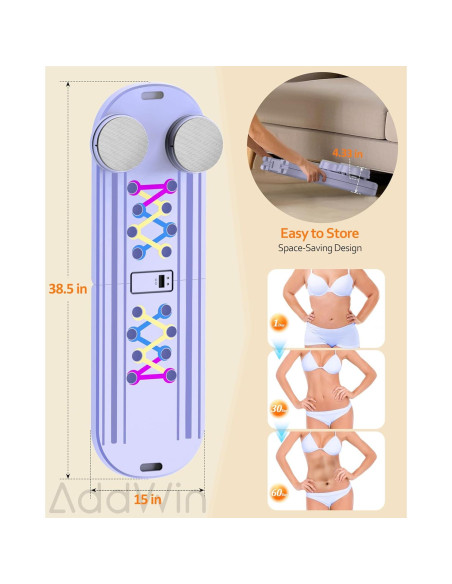 Tabla de Pilates Plegable AddWin 15 en 1 para Entrenamiento en Casa