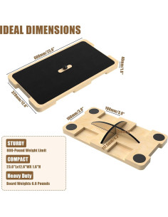 Tabla de Fitness 2 en 1 Qifeila de Madera Antideslizante 60x32cm 2