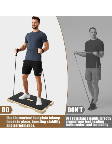 Tabla de Fitness 2 en 1 Qifeila de Madera Antideslizante 60x32cm