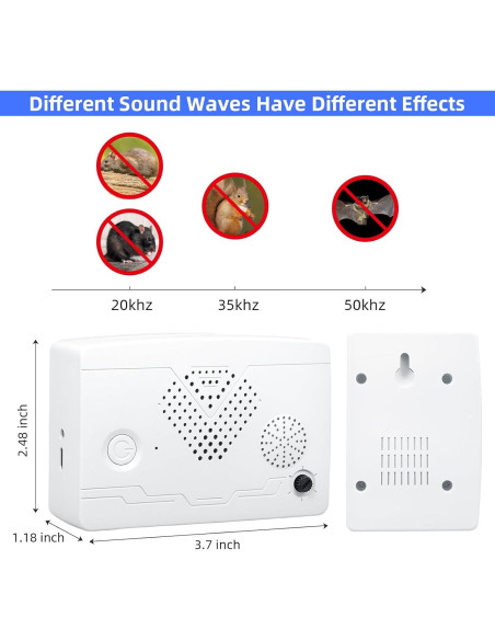 Dispositivo Ultrasónico para Repeler Murciélagos 2PCS - IP44