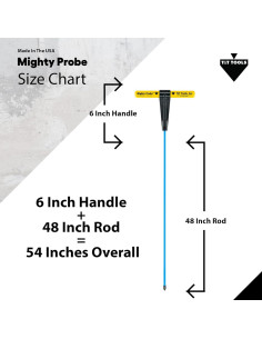 Sonda Poderosa Aislada T&T Tools 137 cm 3/8" para Suelo 2