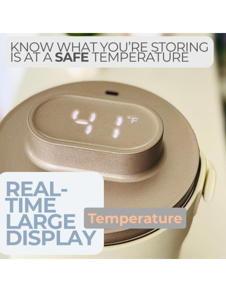 Enfriador Portátil Babytop 2L Acero Inoxidable Pantalla Digital