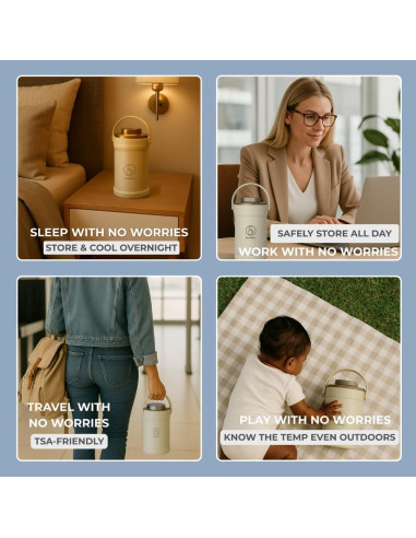 Enfriador Portátil Babytop 2L Acero Inoxidable Pantalla Digital