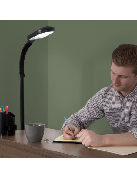 Lámpara de Pie Bedford Home - Luz Natural 6400K Ajustable Negro