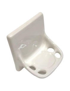 Soporte de Cepillo de Dientes Cerámica Genérico Hueso Brillante