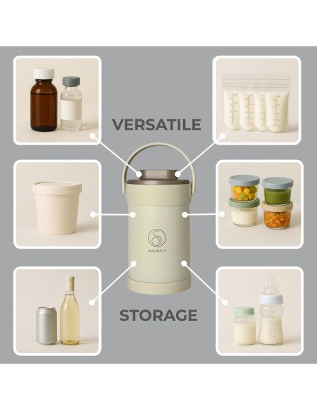 Enfriador Portátil Babytop 2L Acero Inoxidable Pantalla Digital