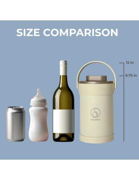 Enfriador Portátil Babytop 2L Acero Inoxidable Pantalla Digital