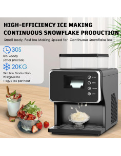 Máquina de Hielo Raspado TMYICE Portátil Acero Inoxidable 9.16 kg 2