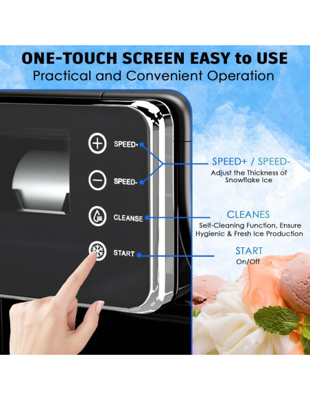 Máquina de Hielo Raspado TMYICE Portátil Acero Inoxidable 9.16 kg
