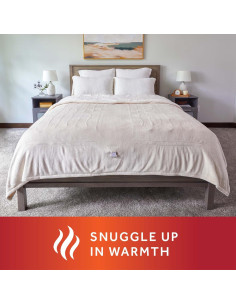 Manta Eléctrica de Terciopelo King Sunbeam 228.6x254 cm 12 Calor 2