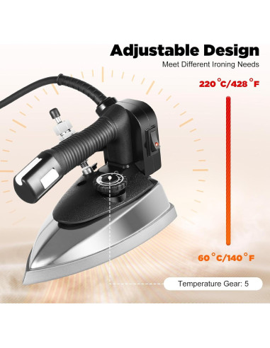 Plancha de Vapor Akynjtbca 1800W con Tanque 2.99L y 5 Temperaturas