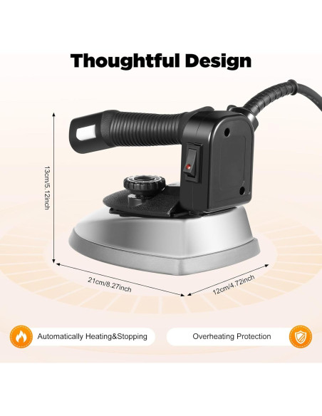 Plancha de Vapor Akynjtbca 1800W con Tanque 2.99L y 5 Temperaturas