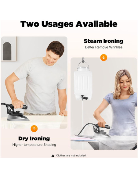 Plancha de Vapor Akynjtbca 1800W con Tanque 2.99L y 5 Temperaturas