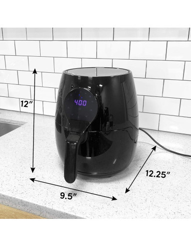 Freidora de Aire Digital Elite Gourmet EAF-5317DX 5.3L 1350W