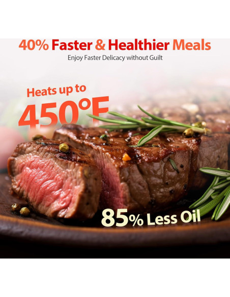 Freidora de Aire Beelicious Pro 4QT Rosa 8-en-1 Digital