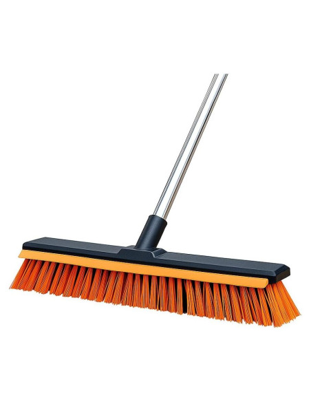 Escoba Exterior Genérico 48cm con Mango de 132cm y Raspador