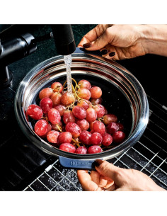 Conjunto de cestas de vapor HexClad 2 piezas 3 y 8Qt acero y silicona 2