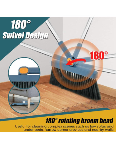 Juego de limpieza de suelo SHASUXTING 3 piezas con mango largo