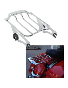 Soporte de Equipaje Doble TCT-MOTORPARTS Cromo para Harley 2009-2023 2
