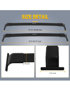 Barras Transversales de Techo OCPTY para Chevrolet Equinox 2019-2021 2