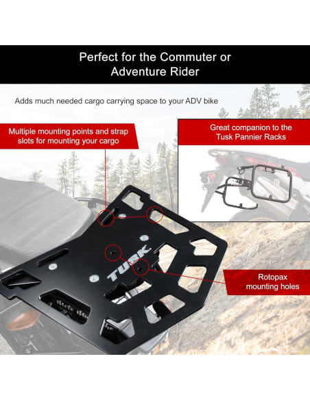 Transportador de Equipaje Tusk Top Rack para Honda Africa Twin 2016-2019