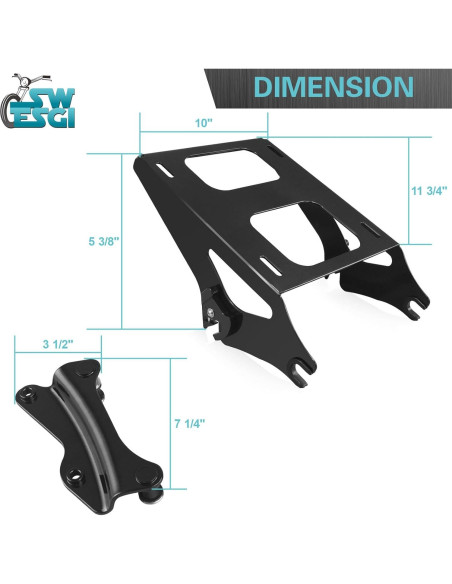 Kit de Hardware de Acoplamiento SWESGI para Portaequipajes Negro 2014-2024