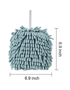 Toallas de Mano Absorbentes Emivery 6 Piezas Chenille 17.5x17.5cm 2