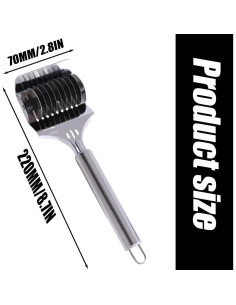 Cortador de Fideos de Pasta Wvapzwr Acero Inoxidable 220x70mm 2