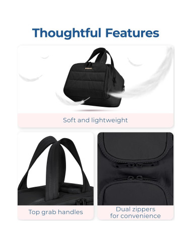 Bolsa de Aseo de Viaje BAGSMART Negra 30x18.5x21 cm