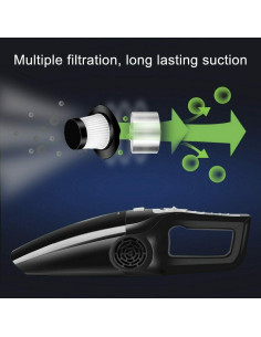 Aspiradora de Coche GENÉRICO 120W 12V Negra con Accesorios 2
