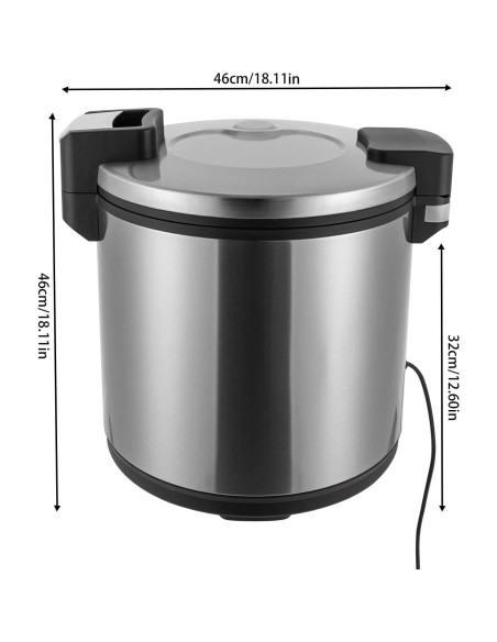Calentador de Arroz Eléctrico Choayun 23L Acero Inoxidable 100 Tazas