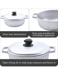 Caldero IMUSA Tradicional 2.6L de Aluminio con Tapa 2