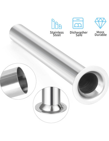 Tubos de Relleno de Salchichas Acero Inoxidable 4 Tamaños LEM