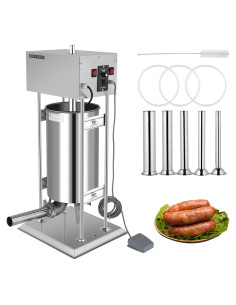Máquina de Embutir Salchichas Eléctrica ROVSUN 15L Acero Inoxidable