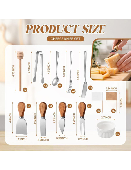 Set de Accesorios para Tablas de Charcutería Hushee 42 Pcs