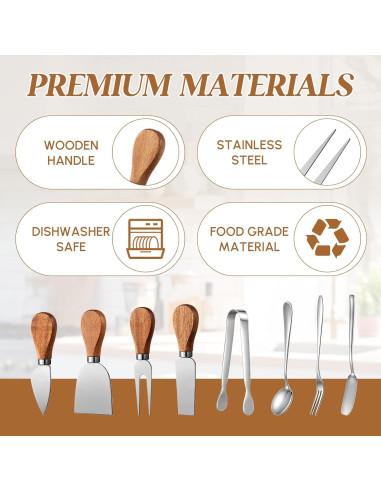 Set de Accesorios para Tablas de Charcutería Hushee 42 Pcs