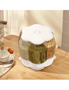 Dispensador de Arroz Rotatorio 6 Compartimentos 12.5kg LOYALHEARTDY 2