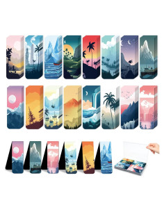 48 Marcadores de Página Magnéticos LUAVIARU - Palmeras de Coco