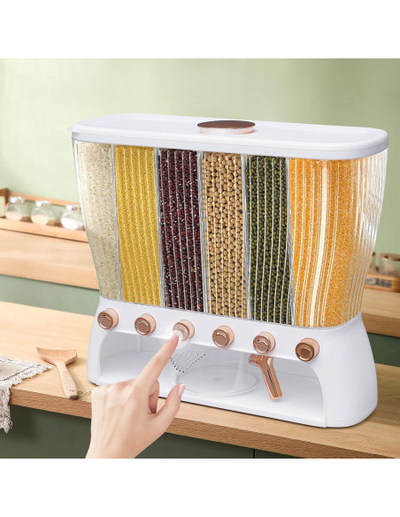 Dispensador de Alimentos Secos 6 Compartimentos Haedspup