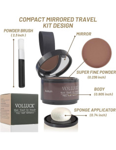 Polvo Retoque Raíces VOLLUCK Castaño 4g - Cobertura Natural 2