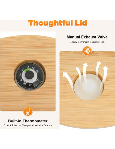 Contenedor de Almacenamiento de Cereal de Vidrio JUOPTGJ 5L