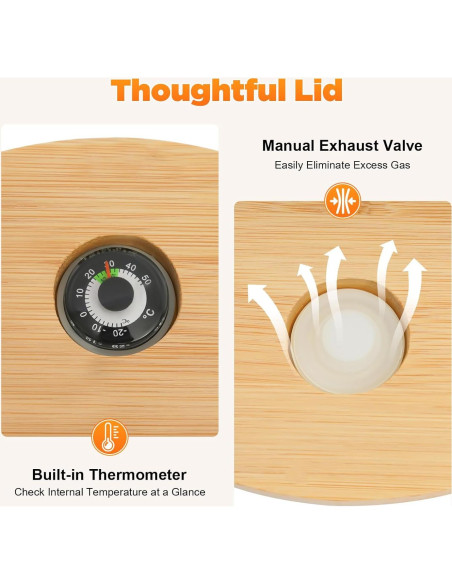 Contenedor de Almacenamiento de Cereal de Vidrio JUOPTGJ 5L